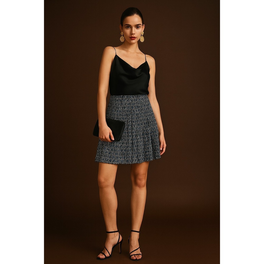 Diane von Furstenberg DVF Tayte Mini Skirt 10 Office‎ Y2K Carrie Bradshaw Vibe